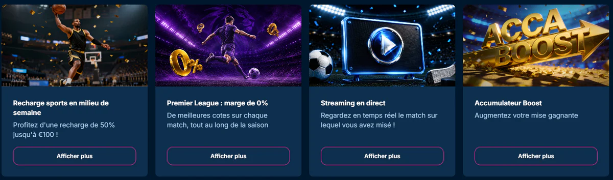 Les offres régulières du site
